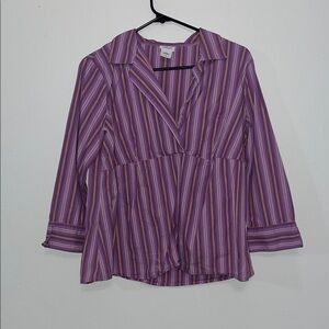 Motherhood Purple and Pink Striped Blouse